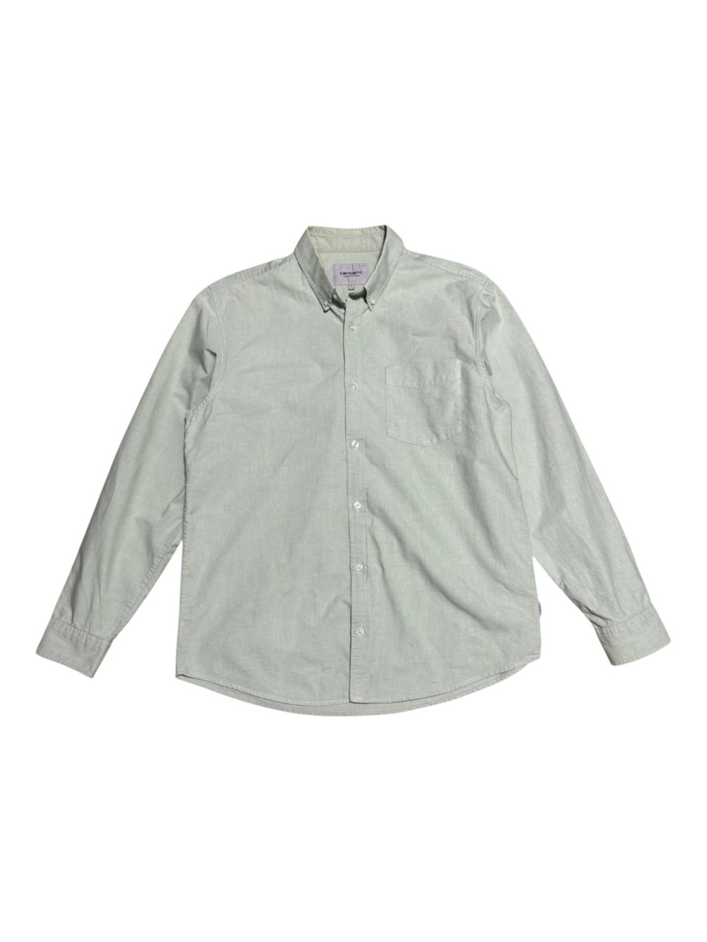 153 CARHARTT WIP Men's Cotton Regular Fit LS Button Down Pocket Shirt, Green, XL - Picture 3 of 8